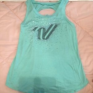 Light Teal varsity tank